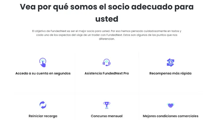 Funded Next Beneficios Cuentas de Fondeo